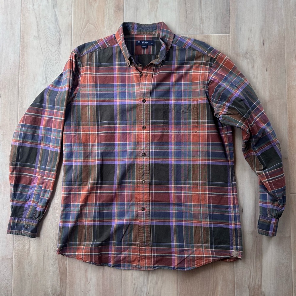 Cremieux Men’s Cotton Plaid Button Up Shirt Size Large